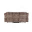 Canapé inclinable en velours chocolat deux tons Zubaida avec port USB et table rabattable-1743576170