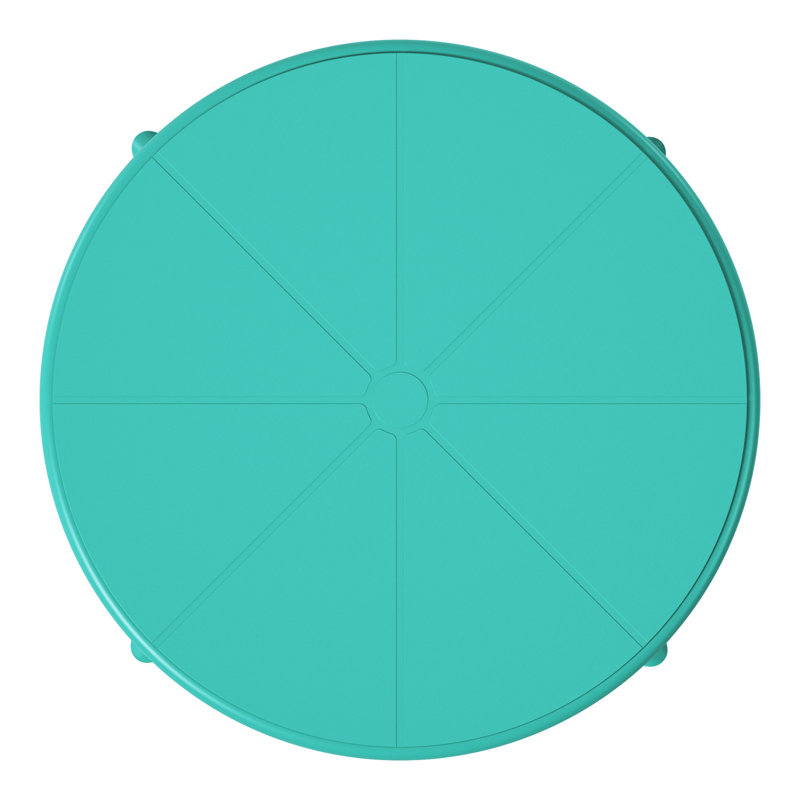 Delron Round Patio Dining Table, Teal