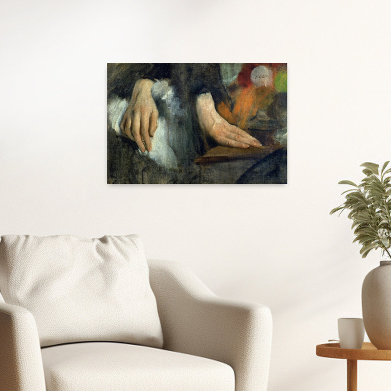 Étude de mains, 1859-1860, estampe d'art mural contemporain abstraite impressionniste, H 16 po x l 24 po