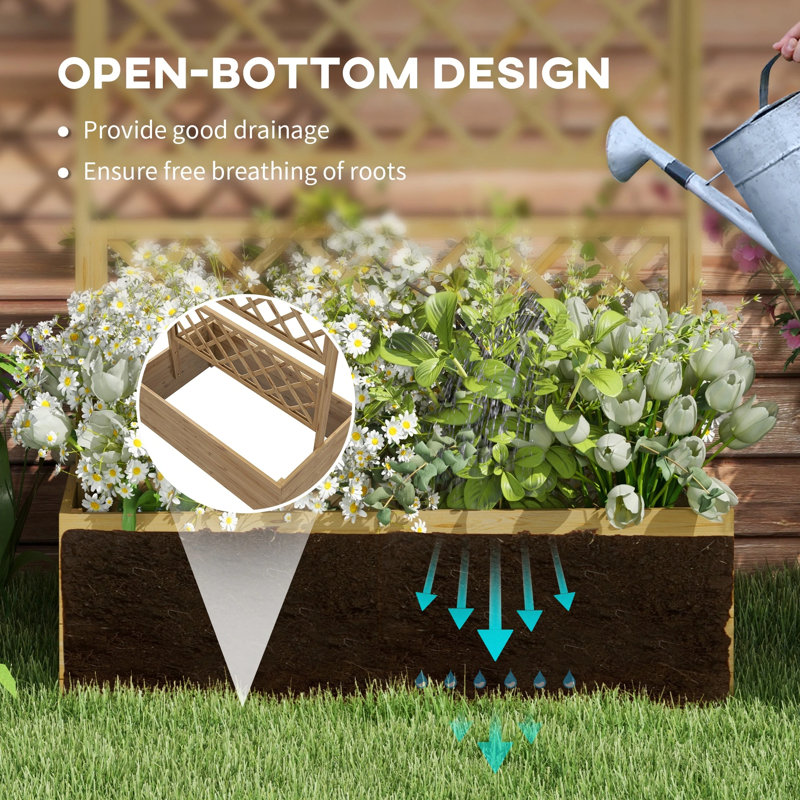 Bruist Outdoor Planter Box, Natural