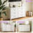6 Drawer Dresser for Bedroom, 30 Inch Low Profile Dresser with Storage Drawers, White Metal Chest for Closet, Hallway, Entryway, Steel Bedroom Furniture with Quiet-Glide Rails-578291934