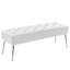 Faux Leather Upholstered Bench with Metal Legs-275778533
