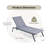 Musaab Outdoor Metal Chaise Lounge