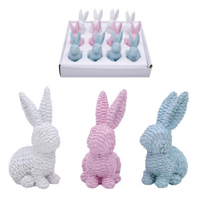  Lapins de couleur résine dans PDQ S / 12 Home Decorations