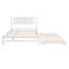 Lit plateforme blanc avec lit gigogne réglable en bois de pin et taille combinée faite de matériaux solides-615807145
