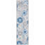 Tapis bleu lavé tissé coloré flocon de neige-761737101