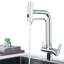 Robinet mélangeur chromé avec robinet de purificateur de cuisine à 3 voies