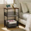 Aibne 39cm W Steel Bedside Table