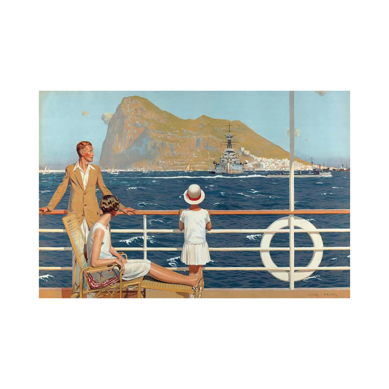 Gibraltar, From The Series 'The Empire's Highway To India', 1928 by Charles Pears - Wrapped Canvas Painting