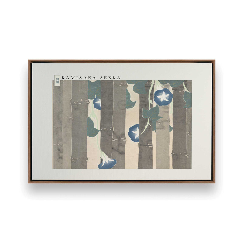 Blue Ide par Kamisaka Sekka, Noyer, Impression encadrée sans passe-partout, H 21 po x l 31 po