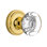 Classic Rosette with Round Clear Crystal Door Knob