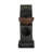 9.4x9.1x23.8" Black and Brown Sculptural Water Fountain with Bowl Basin, with Light and Pump, for Indoor and Outdoor