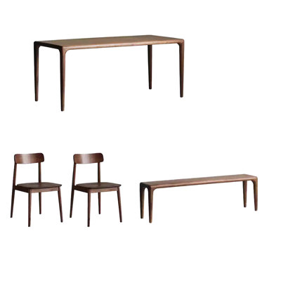 All solid wood multifunctional table set