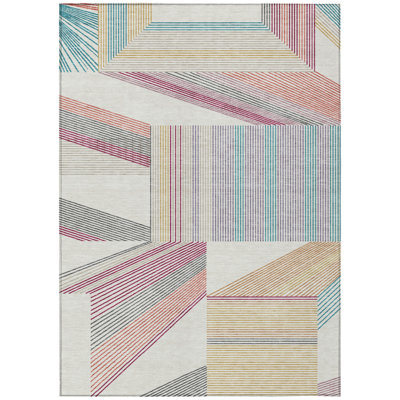 Machine Washable Indoor/Outdoor Chantille ACN2840 Geometric Rug