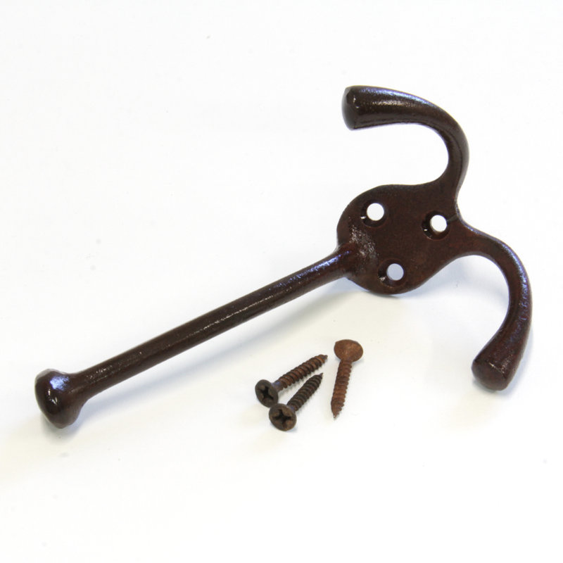 Iron Wall Wall Hook, Rust