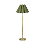 Polly Buffet Lamp (Blackened Brass with Green Scalloped Shade)