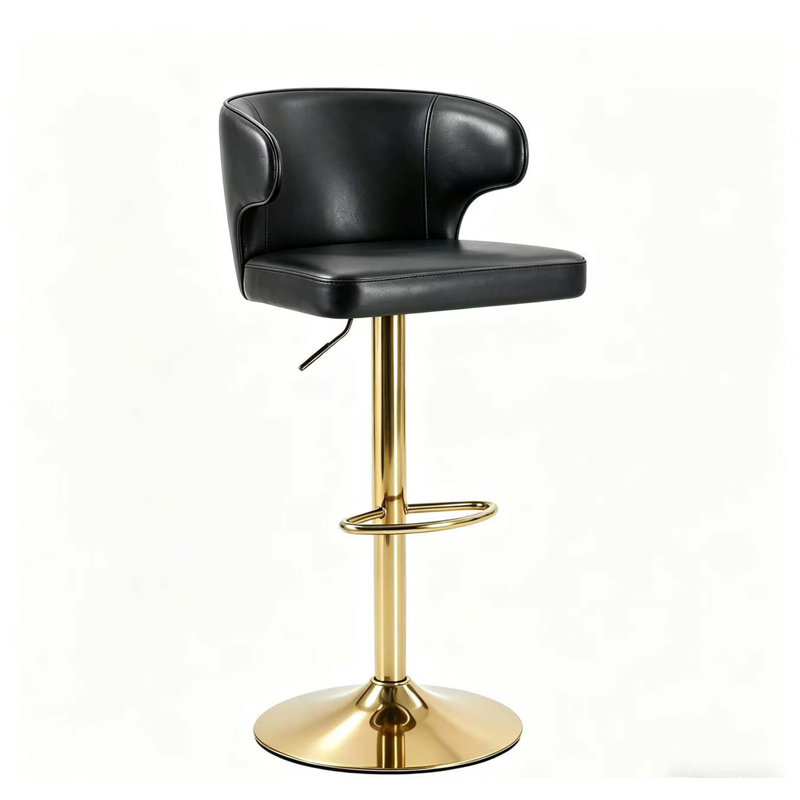 Chaise de bar pivotante moderne et réglable avec support ergonomique à haut dossier