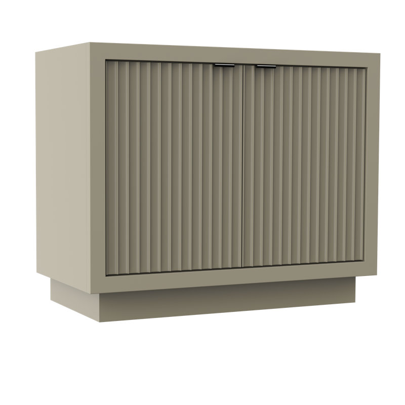 Meuble-lavabo simple Lecrieu, Olive française, Noir mat, 42"