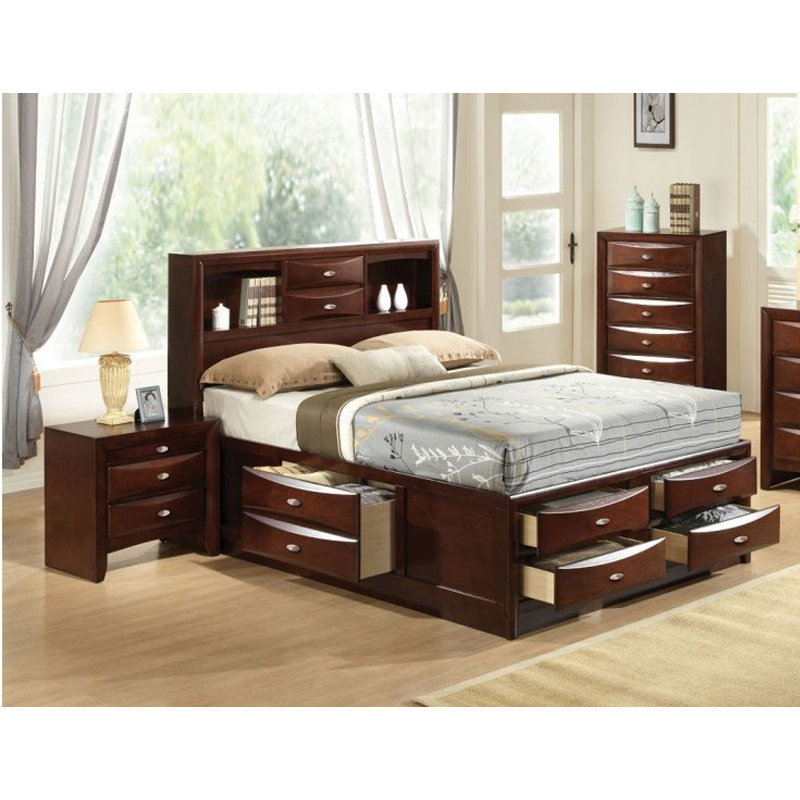 Ireland Piece Bedroom Set, Queen, Brown