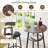 3-Piece Bar Table Set For 2, Small 2-Tier Round Bistro Pub Dining Table & PU Upholstered Stools With Backrest-1971949800-1971949804-1971949805