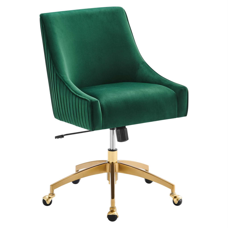 Modway Discern Performance Velvet Office Chair, Green