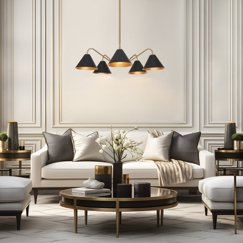 Latieka 5 - Light Wagon Wheel Chandelier