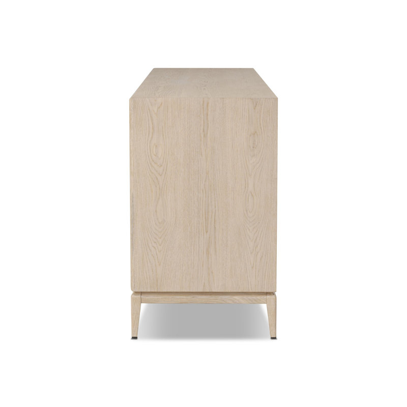 Rosenell 6 Drawer Dresser, Natural Oak Veneer