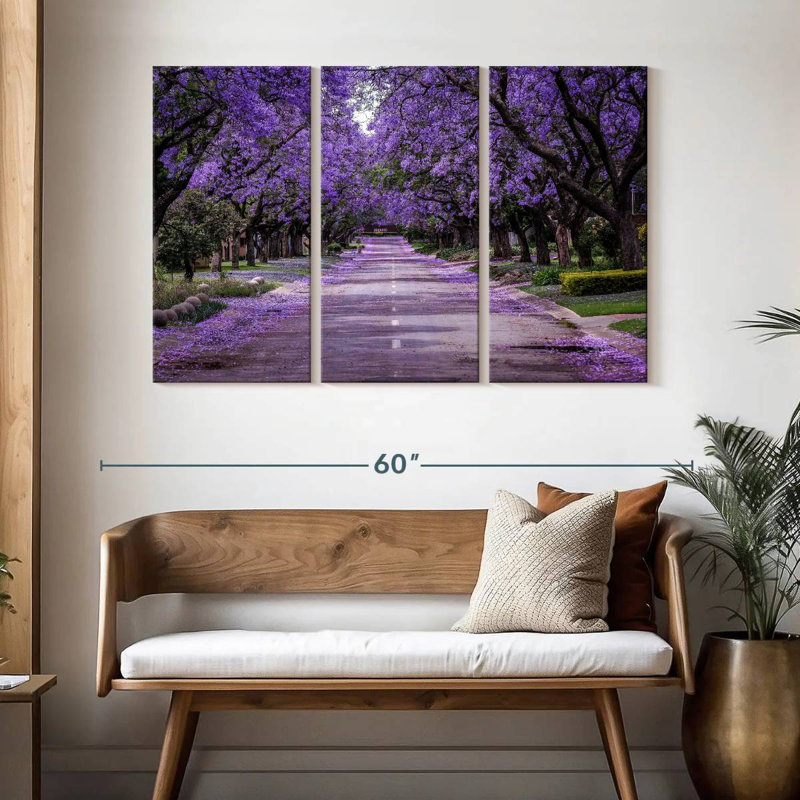 Sirci, rue Jacaranda en fleurs, H 32 po x l 50 po