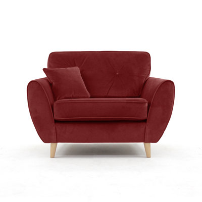 Rafe Scandi Style Velvet Loveseat
