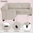 L-Shaped Sectional Sofa Bed With Pull-Out Bed & Storage, 5-Seat Sleeper Couch With Usb Charging, Convertible Design For Living Room, Apartment, Corduroy Fabric, Beige-1332266728