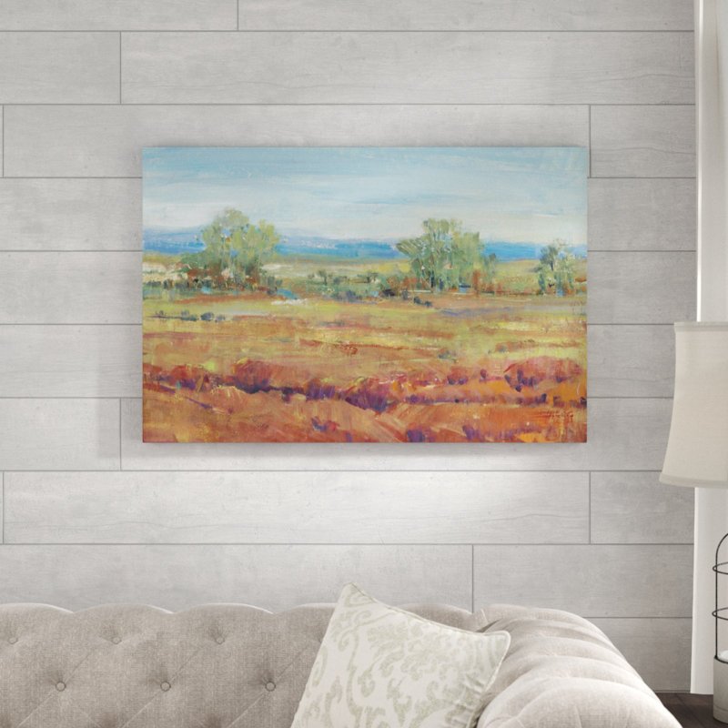 «Red Clay II», peinture sur toile, H 24 po x l 36 po