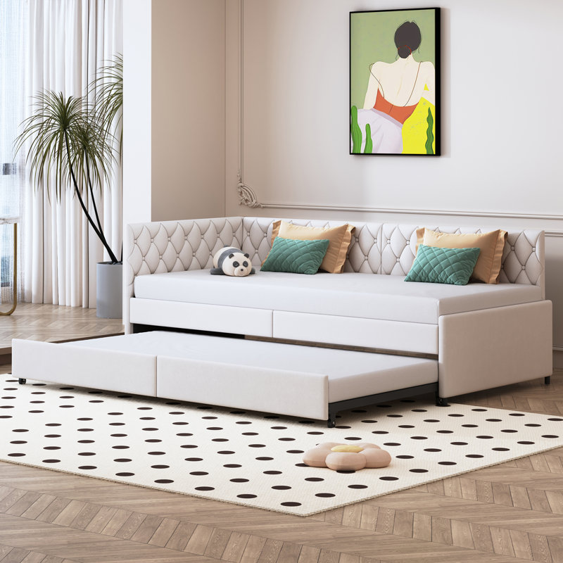 Upholstered Daybed, Beige