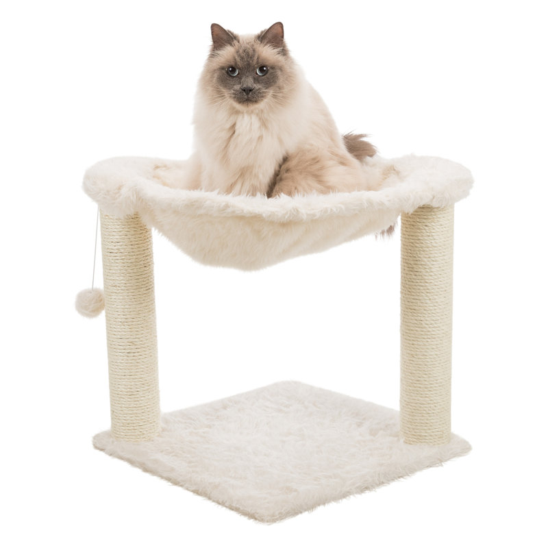 Trixie bazar XXL 20 po, griffoir pour chat en jute durable avec hamac en peluche et jouet pour chat suspendu