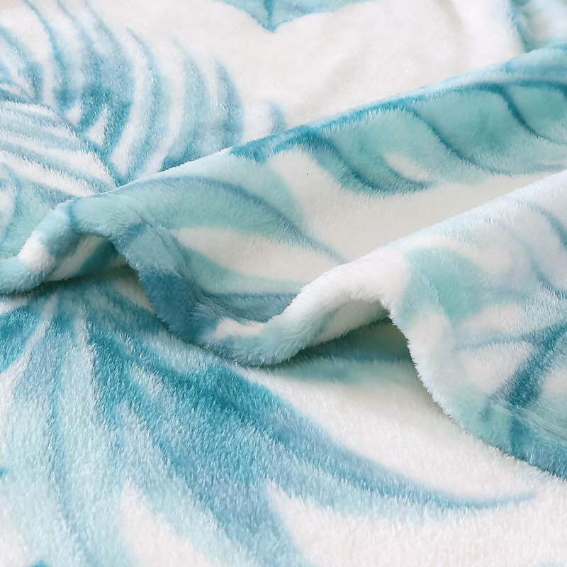Wallpaper Leaves Throw Blanket, Waimea Bay Green