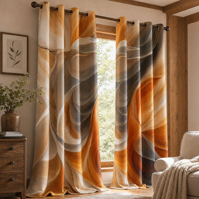 2 pièces de rideaux bloquant le soleil en marbre bleu, motif abstrait texturé à anneaux fluides, style luxueux et moderne, double couche isolante pour la décoration du salon