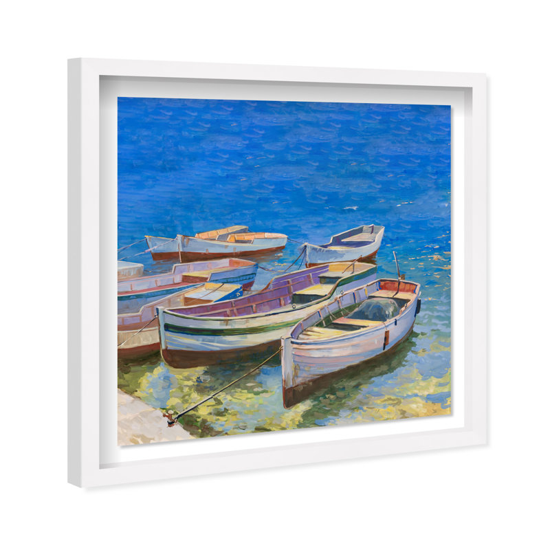 Lakeside Tranquility Canvas Transportation Print by Oliver Gal, 13.5"H x 13.5"W, White Frame