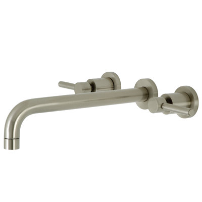 Kingston Brass Concord Two-Handle 3-Hole Wall Mount Roman Tub Faucet