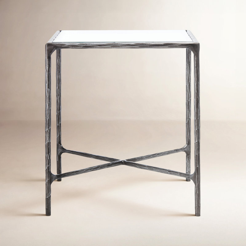 Table de bout Evelynn, Clair, Argent argent
