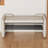 47" 2-in-1 Stotage Shoes Bench with Cushion, Entryway Shoe Rack Bench