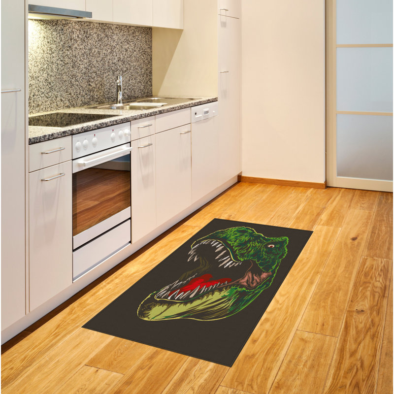 Dinosaur High Density Long Fiber Poly Threads Decorative Area Rug Carpet, Rectangle 2'7" x 5'