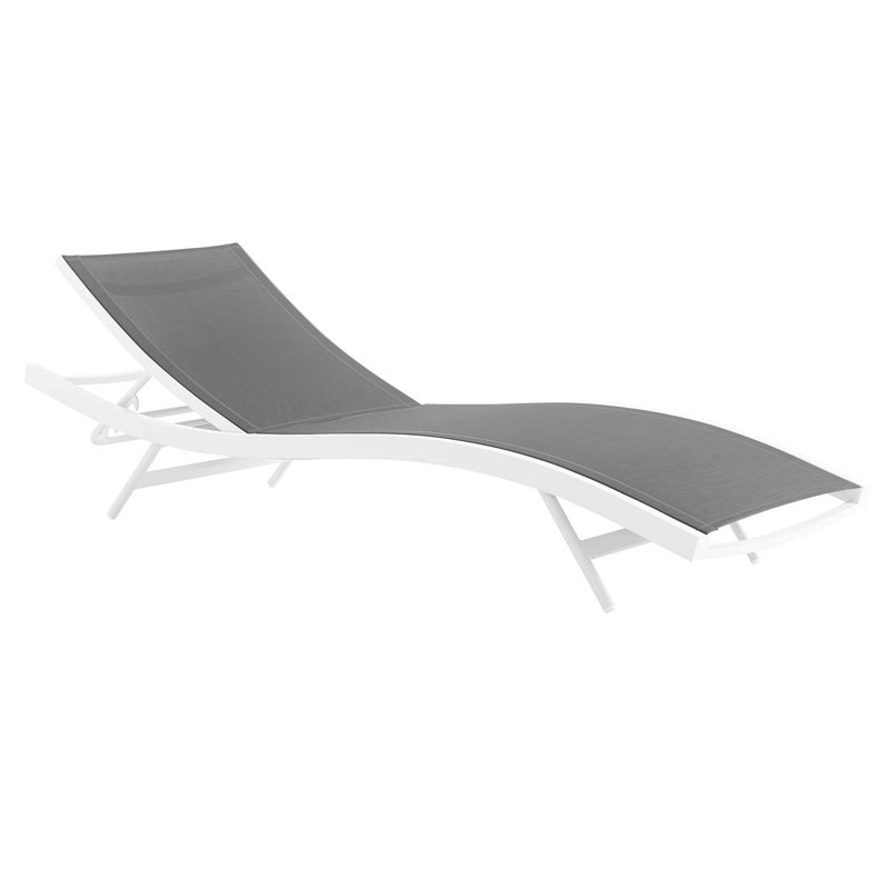 Chaise longue d'extérieur en filet Glimpse, Gris