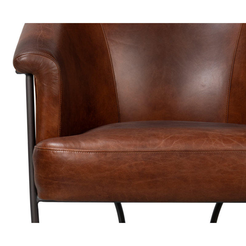 Nagel Armchair, Brown Genuine Leather