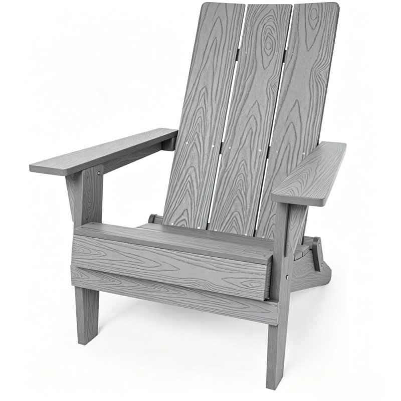 Chaise Adirondack pliante Ghazali, Gris