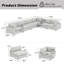 Canapé modulaire rembourré avec coussins 6 pièces Modern Minimalist