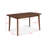 Mid-Century Modern 6Pc Dining Set Rectangular Table Warm Wood Upholstered Chair Bench-391495562