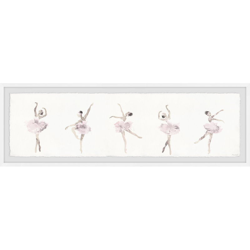 Ballet Step By Step by Marmont Hill - Single Picture Frame Painting, 25cm H x 76cm W x 3.81cm D