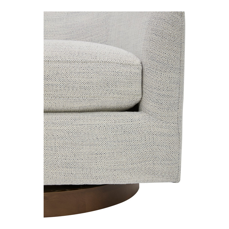 Fauteuil club pivotant en polyester 31 po., Ivoire