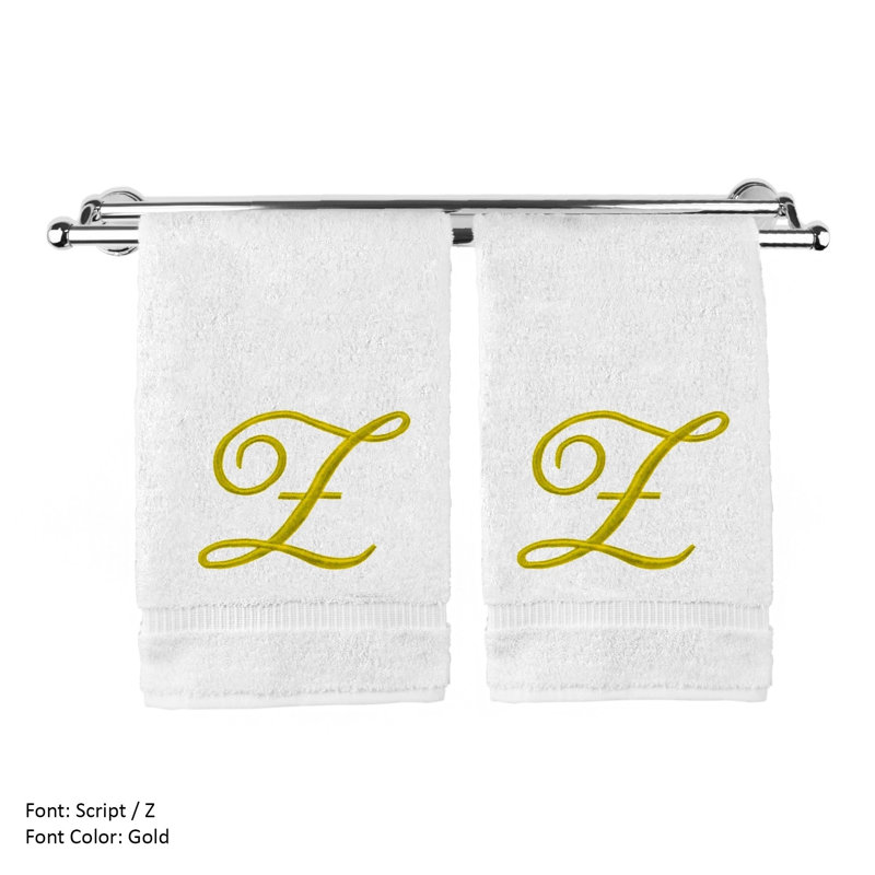 Super Plush Washcloth, White/Gold, Z