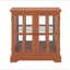 LED Curio Display Cabinet,Antique Display Cabinet With Adjustable Shelves,Retro Design Quality Showcase With Lattice Doors Elegant Bookcase And Storage Cabinet For Home Decor And Organization-1362523317