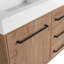 Meuble-lavabo moderne autoportant de 60 pouces avec double lavabo en résine, ensemble meuble-lavabo double lavabo en contreplaqué avec 2 portes à fermeture douce et 3 tiroirs